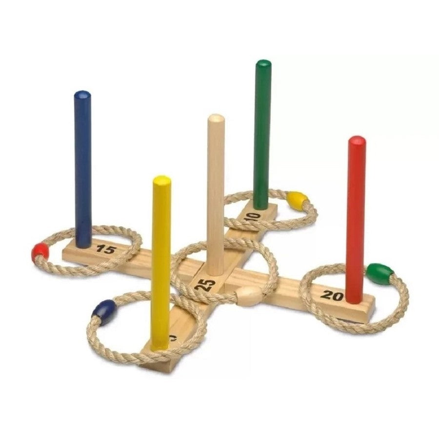 Jeu de Lancer d’Anneaux en Bois – Jeu d’Adresse Extérieur-CAYRO