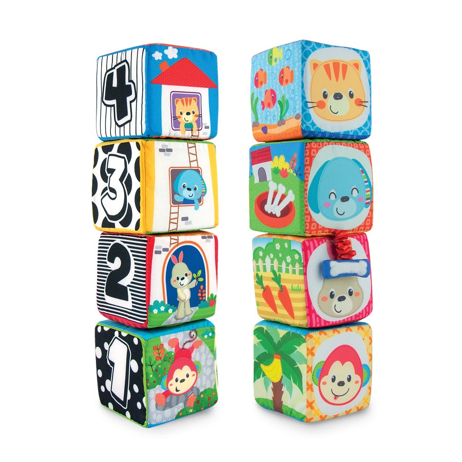 Jouet 4 Blocs Souples d’Éveil-WINFUN-SKU