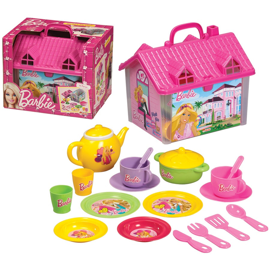 Maison Barbie avec 19 accessoires de dinette