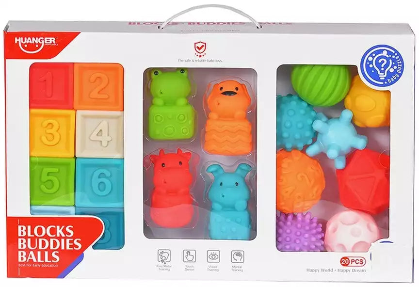 Blocs, balles et animaux Amis Bébé – HUANGER