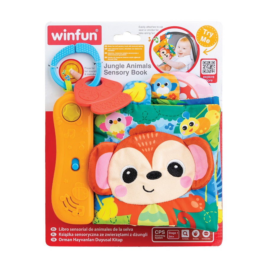 Livre Sensoriel des Animaux de la Jungle-Winfun