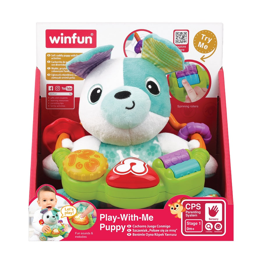 Winfun – Chiot Peluche avec Anneau d’Activités-SKU