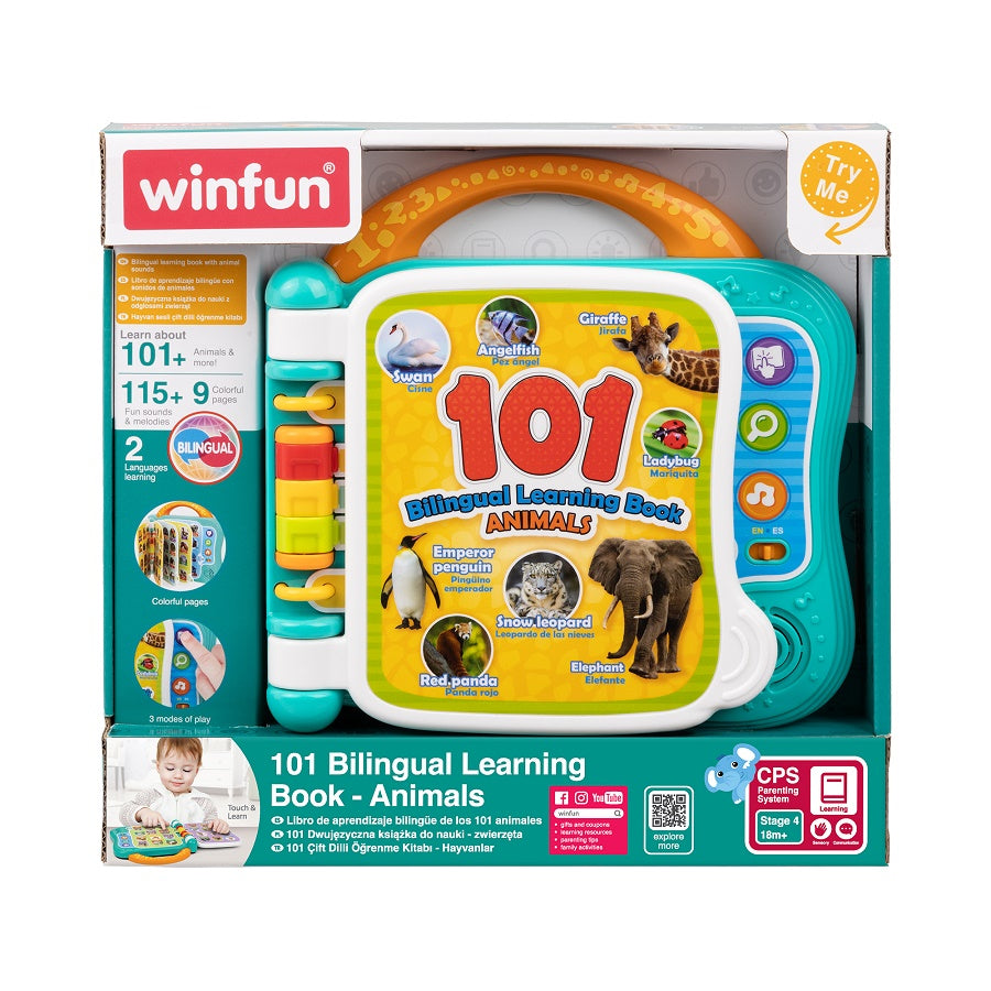 Winfun – Livre Interactif Bilingue 101 Animaux-SKU