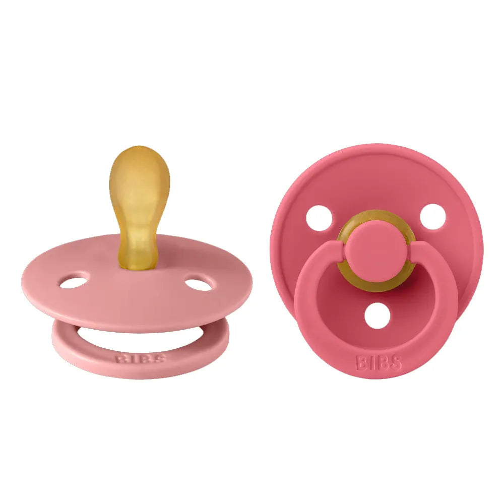 Sucettes BIBS Colour Round Dusty Pink / Coral (0-6mois) -BIBS