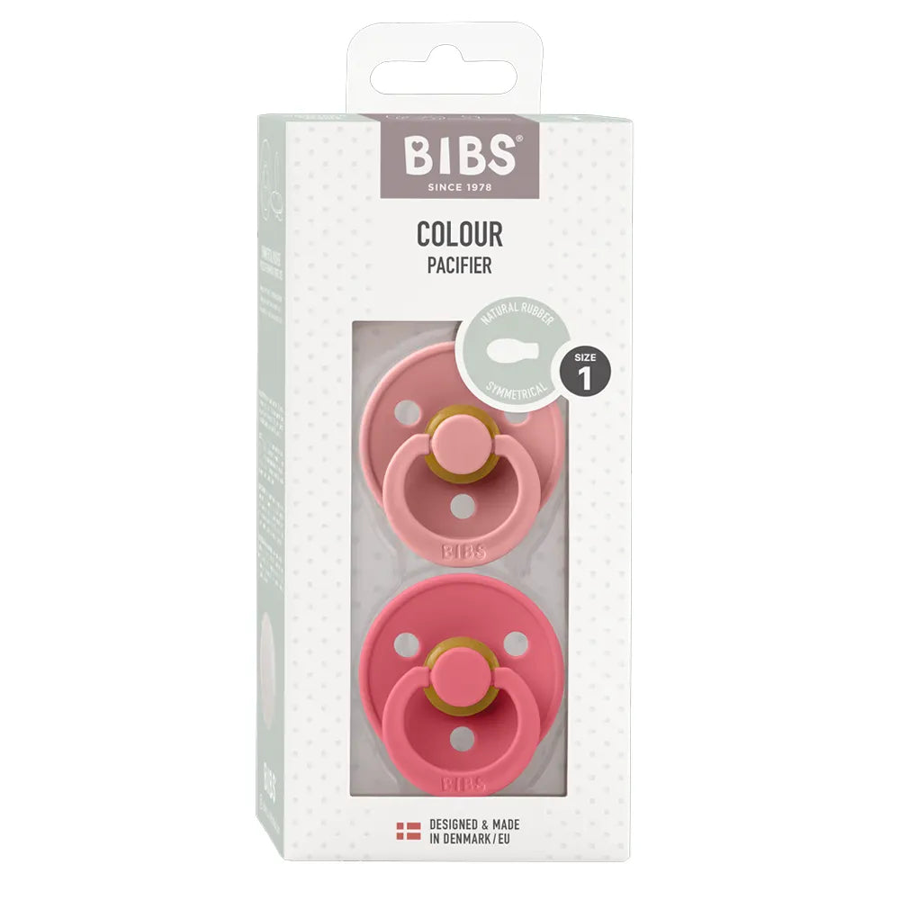 Sucettes BIBS Colour Round Dusty Pink / Coral (6-18mois)-BIBS