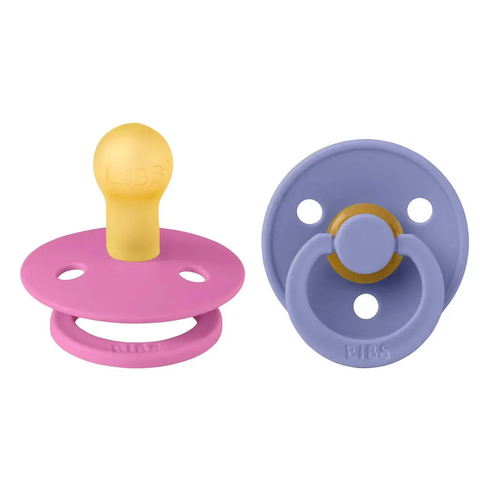 Sucettes BIBS Colour Round Peri / Bubblegum (0-6mois)-BIBS