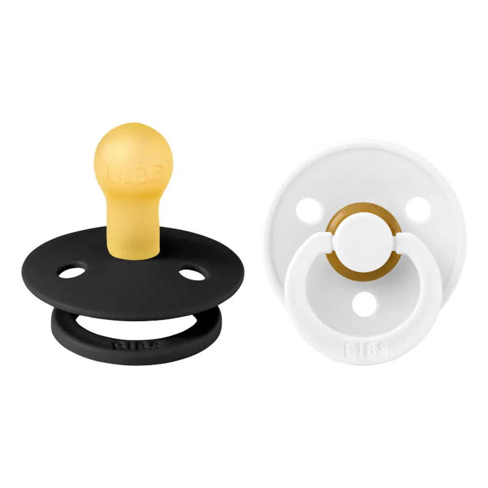 Sucettes BIBS Colour Round Black / White (6-18mois)-BIBS