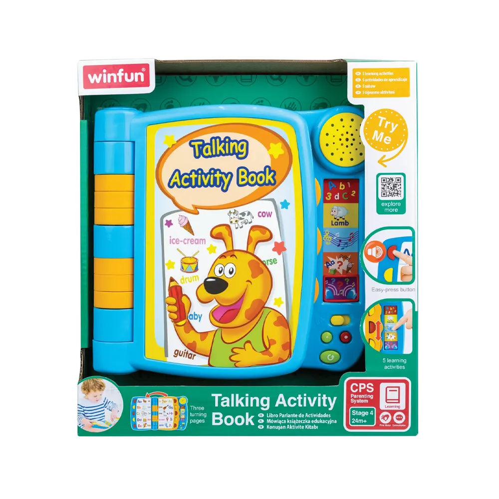 Livre d’Activités Parlant – 5 Jeux Éducatifs (24M+)-WINFUN