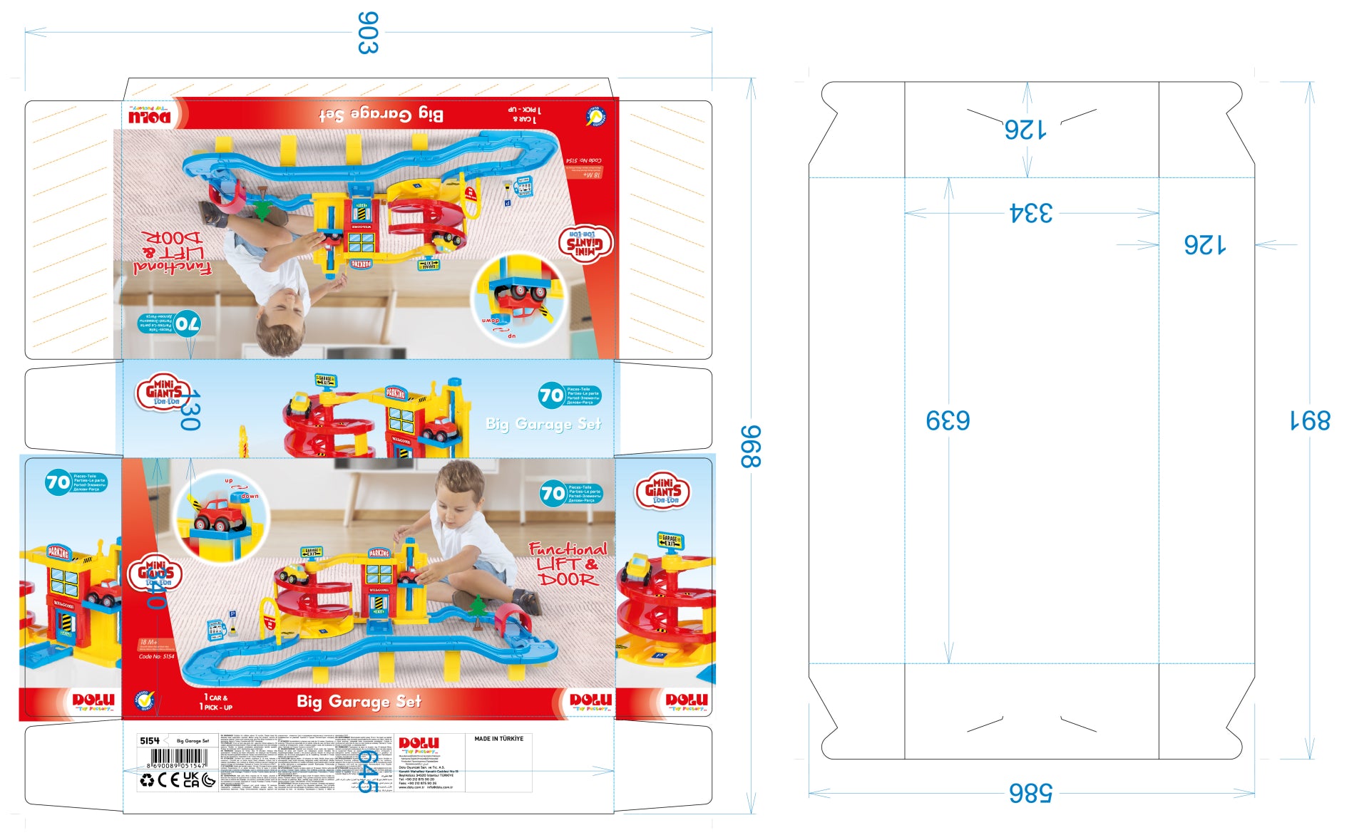 Dolu-Mega Garage Interactif 70 pièces