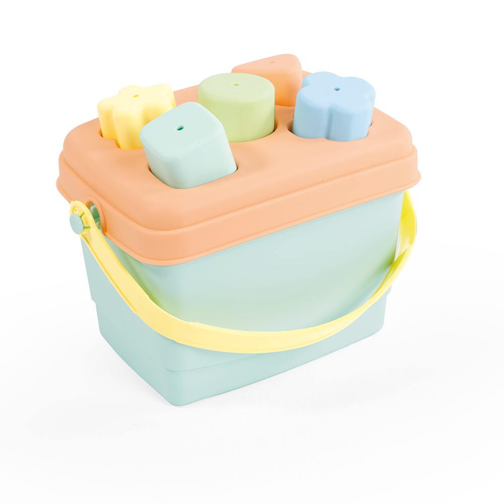 Seau de Formes Géométriques avec 5 blocs colorés-DOLU