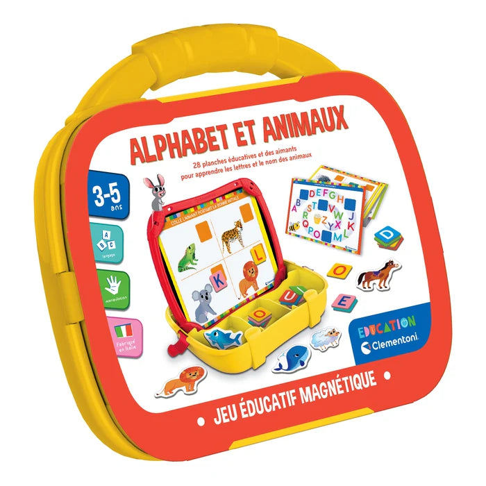 Mallette Magnétique – Alphabet et Animaux – Clementoni