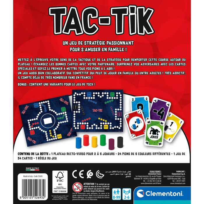 TAC-TIK – Jeu de Plateau Stratégique et Familial - CLEMENTONI