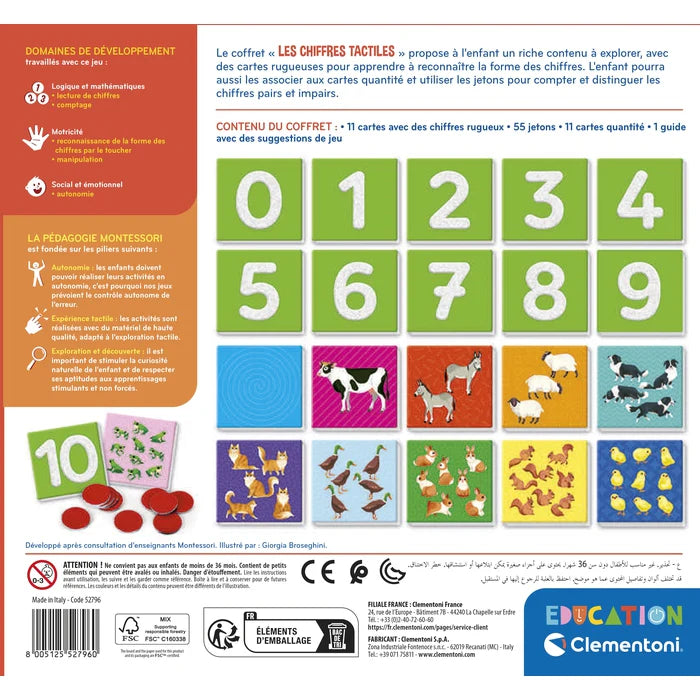 Les Chiffres Tactiles – Montessori – CLEMENTONI