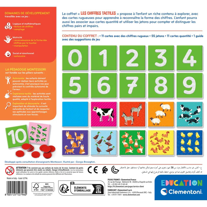 Les Chiffres Tactiles – Montessori – CLEMENTONI