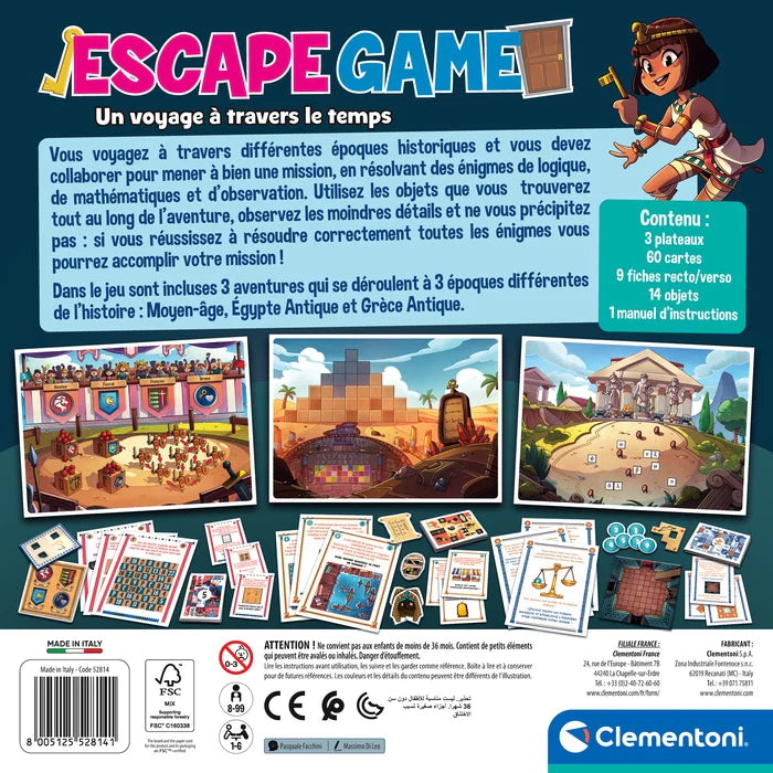 Escape Game - Un voyage à travers le temps - CLEMENTONI