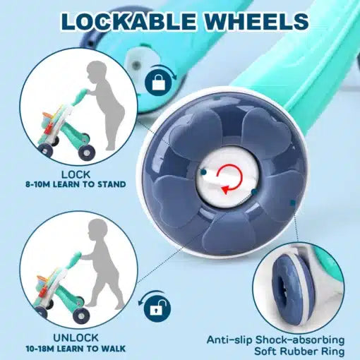 Trotteur Marcheur avec table d'activités 2 en 1 - HUANGER