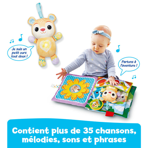 🧸📘 Livre d’Éveil Musical Interactif – Bonbon l’Ourson – Dès 6 mois-VTECH