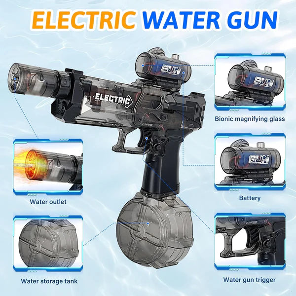 Pistolet à Eau Électrique Rechargeable