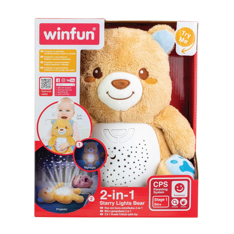 Winfun – Veilleuse &amp; Projecteur Ours Doux 2-en-1-SKU
