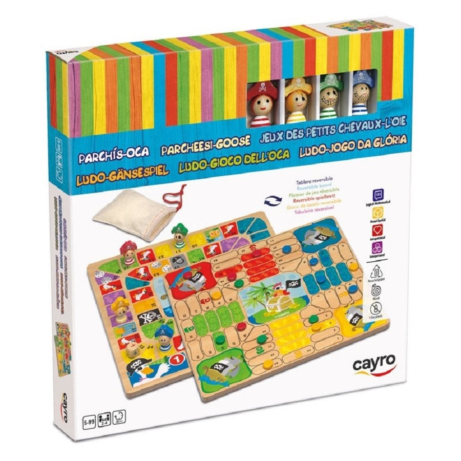 Jeu de l’Oie & Petits Chevaux en Bois – CAYRO