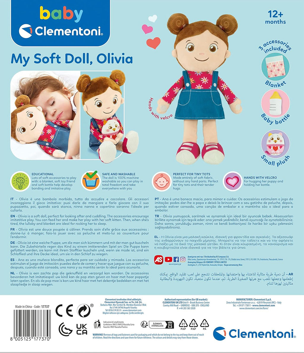Poupée douce Baby Olivia – Clementoni