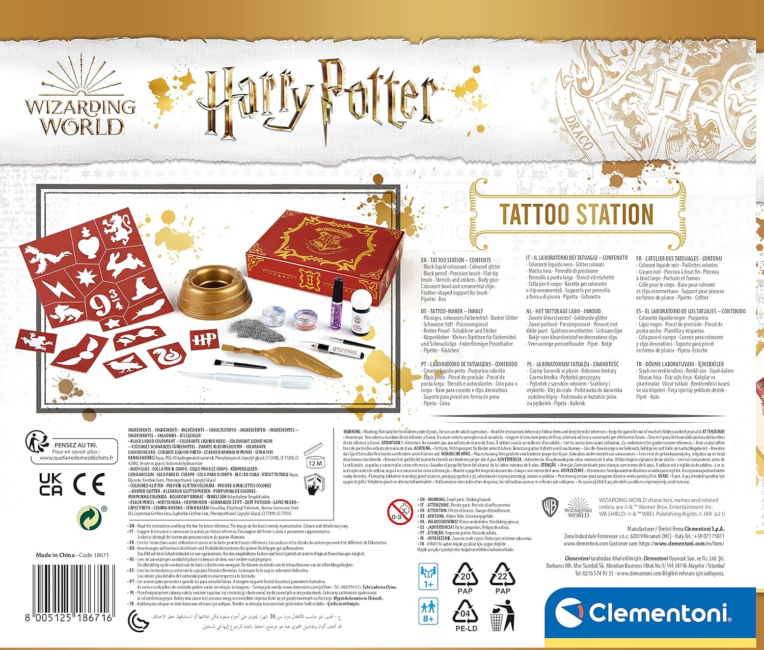 Harry Potter – Atelier Tatouages Temporaires – CLEMENTONI
