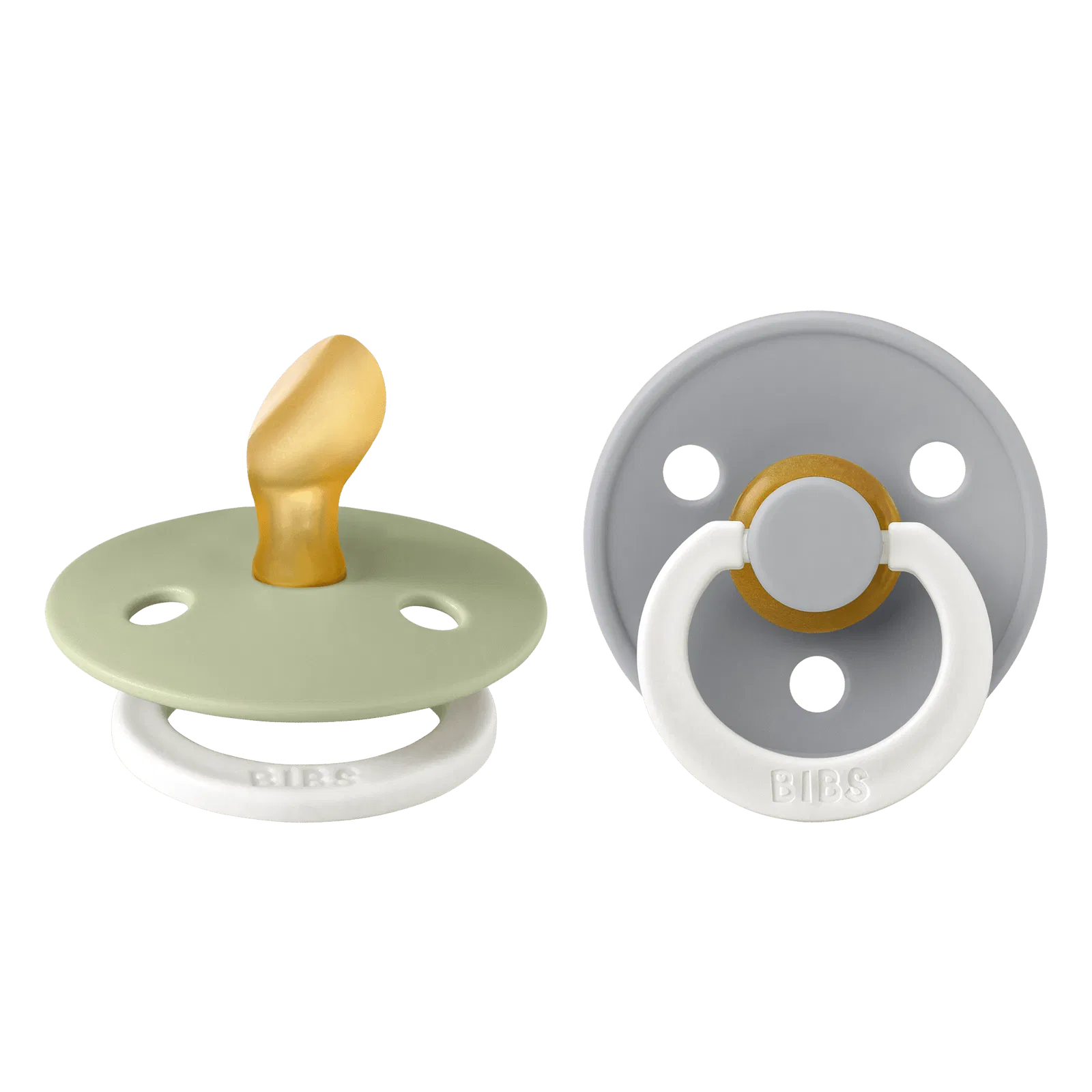 Sucettes BIBS Colour Anatomic Sage / Cloud - GLOW (0-6mois) -BIBS