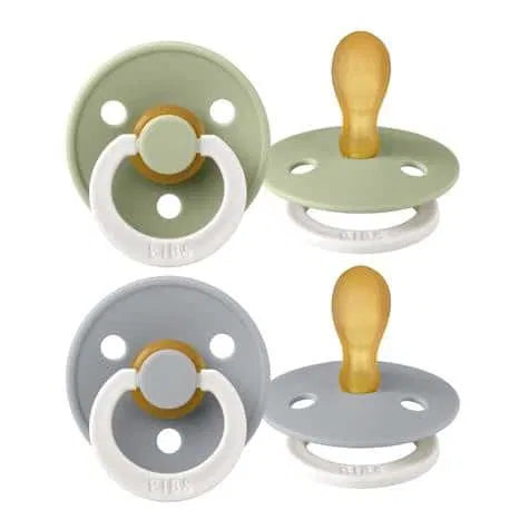 Sucettes BIBS Colour Anatomic Sage / Cloud - GLOW (6-18mois) -BIBS