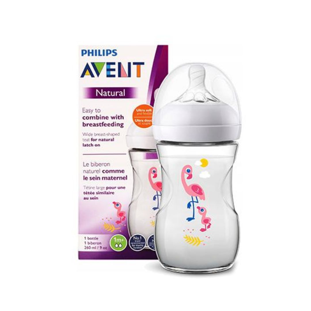 Biberon Natural 2.0 9 oz Flamingo (260 ml) – Philips Avent