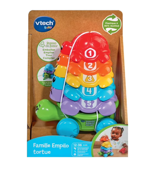 Famille Empilo Tortue – Jouet d’Éveil Écoresponsable-VTECH