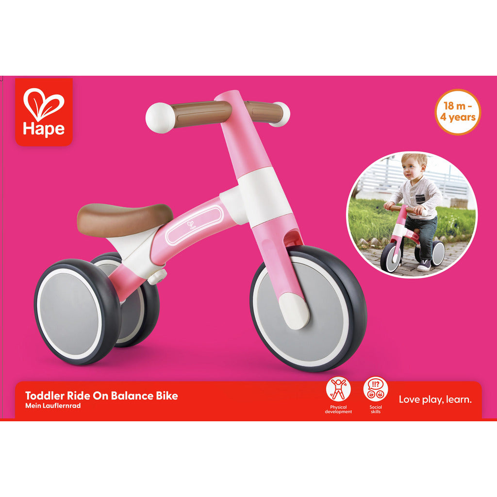 Vélo d’équilibre rose pour toutpetits-HAPE