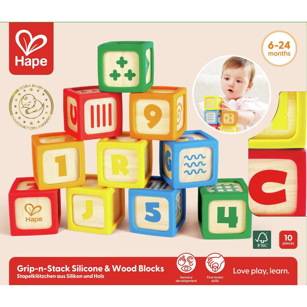 Blocs bois & silicone empilable-hape