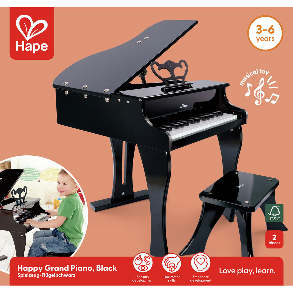 Piano à queue noir-HAPE