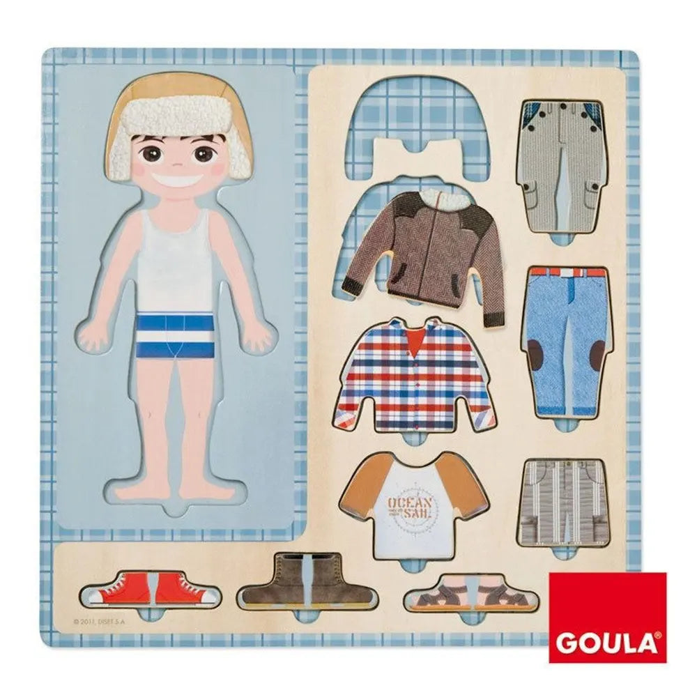 Goula Puzzle Petit Garçon S'habille 10 Pièces -GOULA