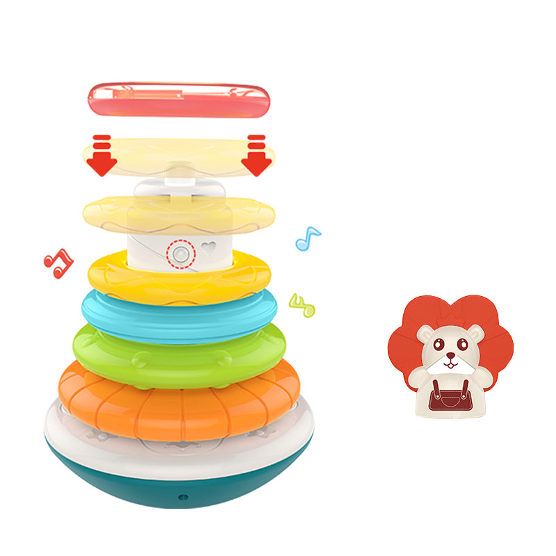 pyramide d’anneaux empilables musicale Lion - HUANGER