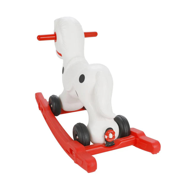 🐴🎵 Cheval à Bascule Musical 2-en-1 avec Roues-PILSAN