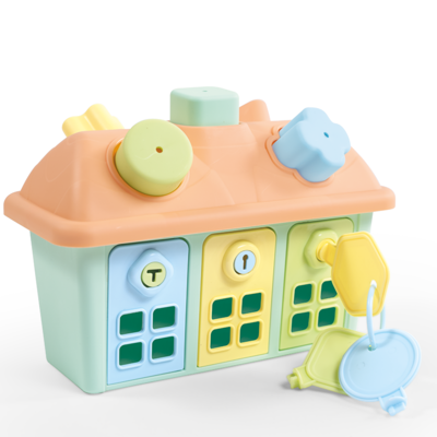 Maisonnette éducative avec portes, clés et jeu de formes-DOLU