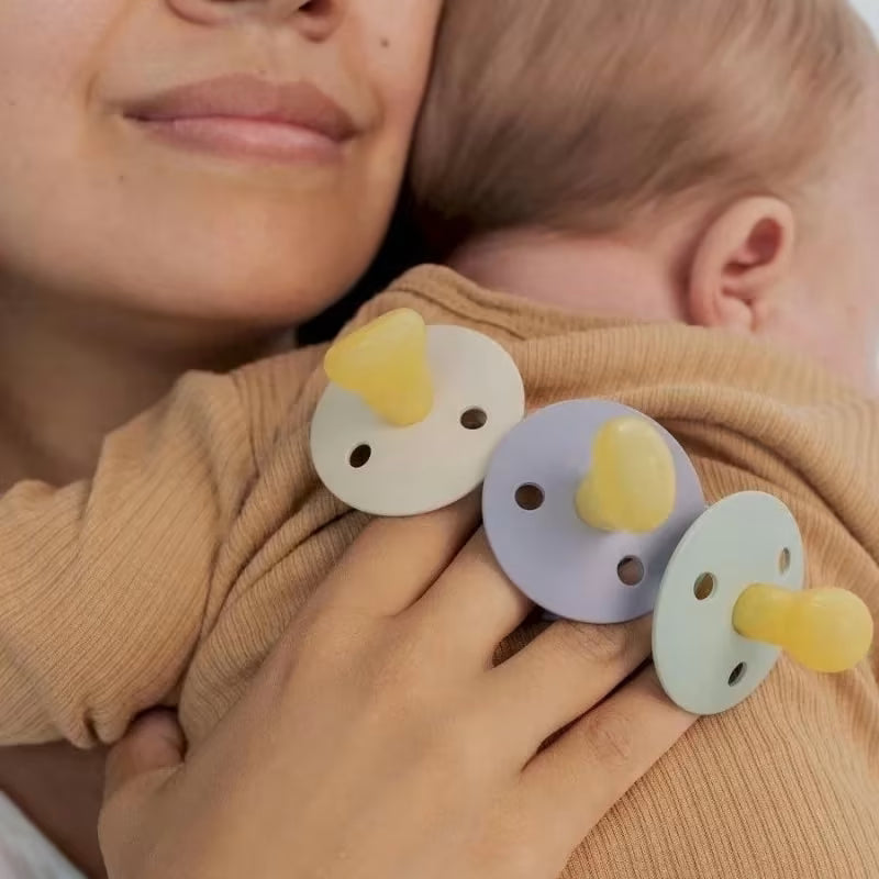 Sucette BIBS colour Round Sage / Cloud-GLOW (0-6mois)-BIBS