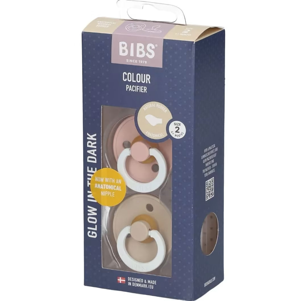 Sucette BIBS colour Round Blush / Vanilla-GLOW (6-18mois)-BIBS