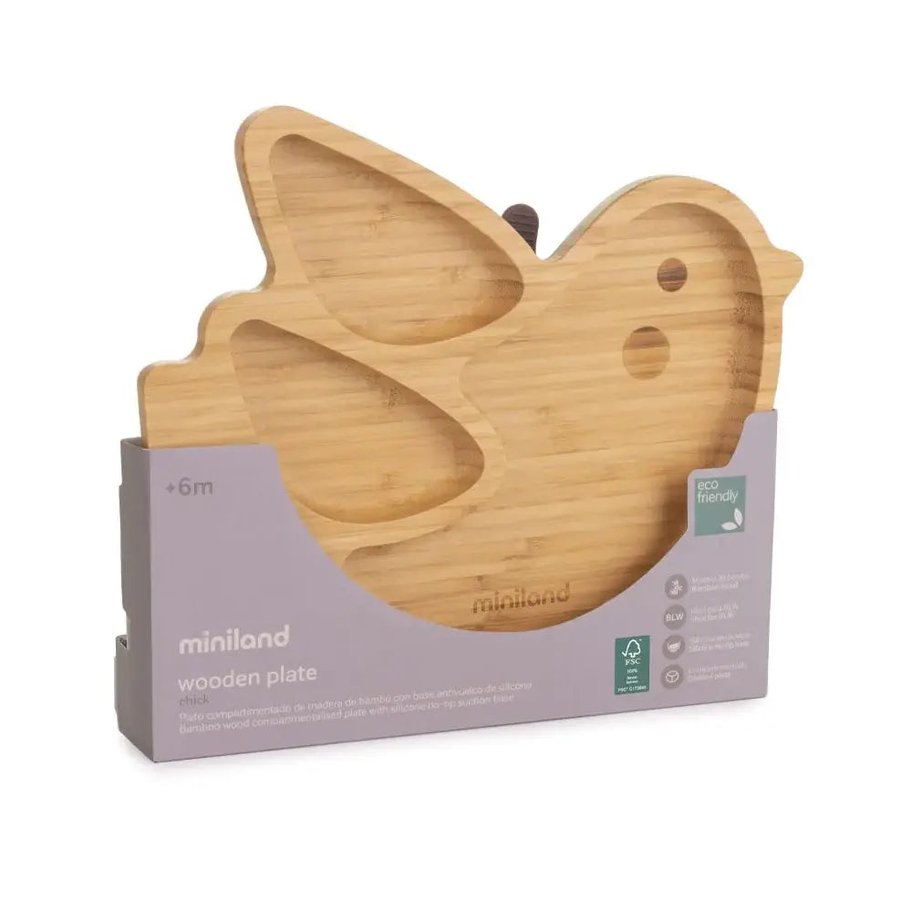 Assiette en Bois Oiseau – Miniland
