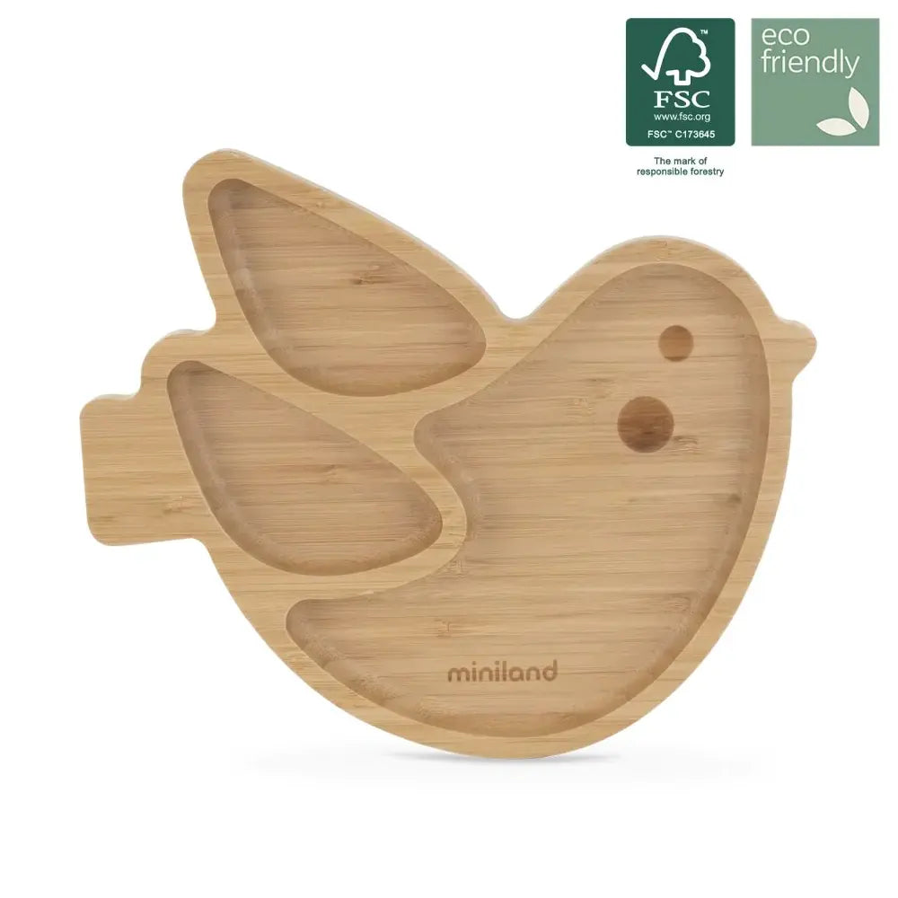 Assiette en Bois Oiseau – Miniland