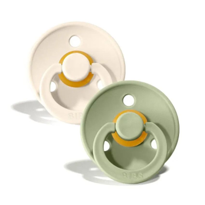 Sucettes BIBS Colour Round Ivory / Sage(0-6mois) -BIBS