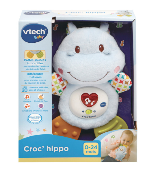 Croc’Hippo Bleu – Peluche Interactive VTech Baby