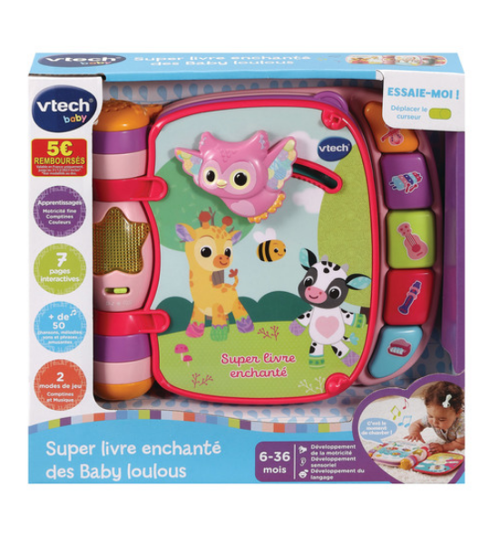 Super Livre Enchanté des Baby Loulous – Rose-VTECH