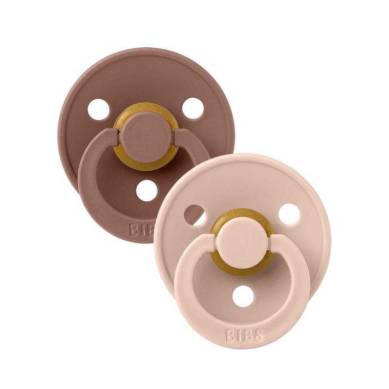 Sucette BIBS colour Round Woodchuck/Blush(0-6mois)-BIBS