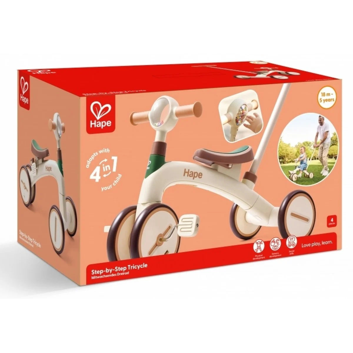 Tricycle Réglable 4 en 1 pour Tout-Petits-HAPE