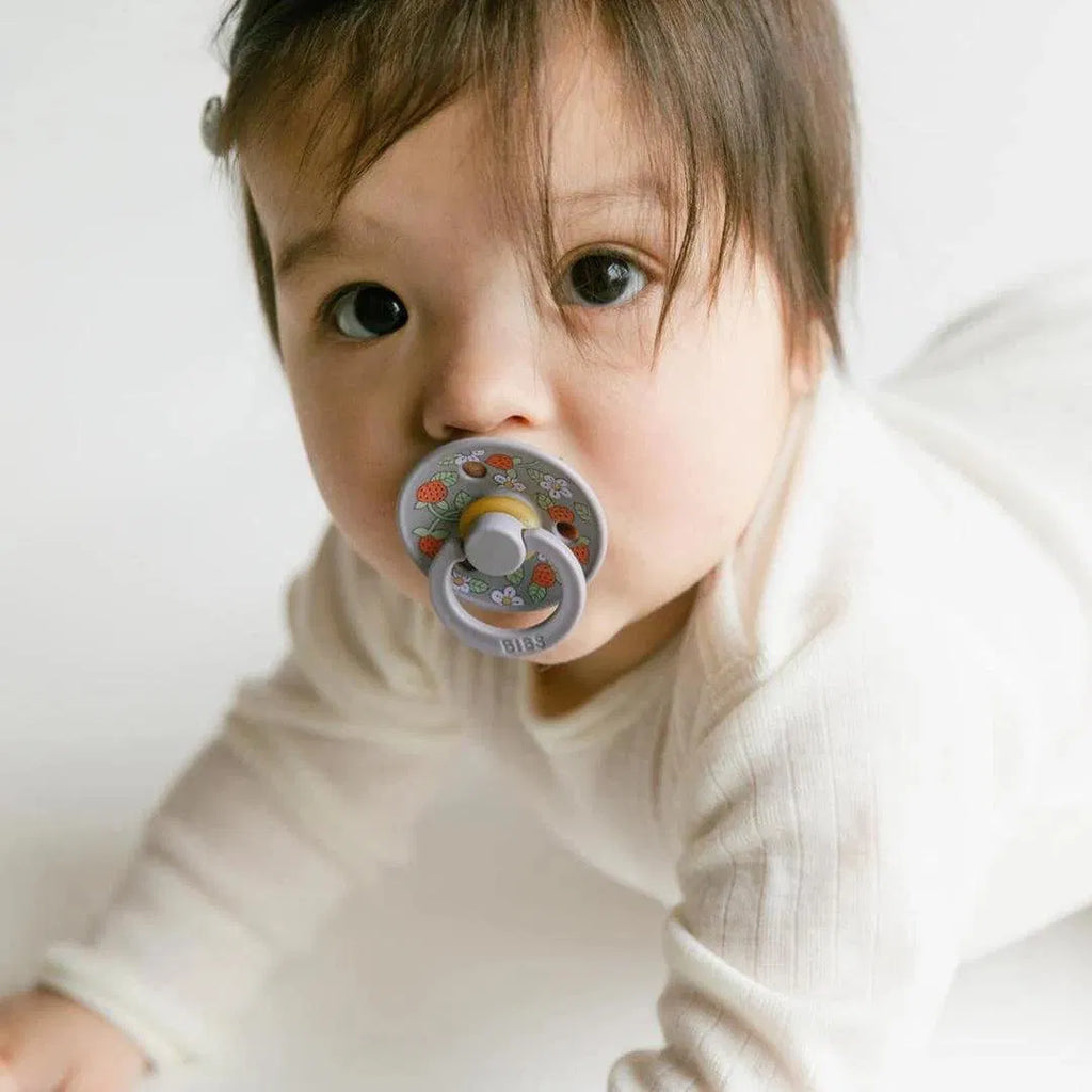 Sucettes BIBS Colour Round Eloise STRAWBERRY AND CREAM (0-6mois) -BIBS