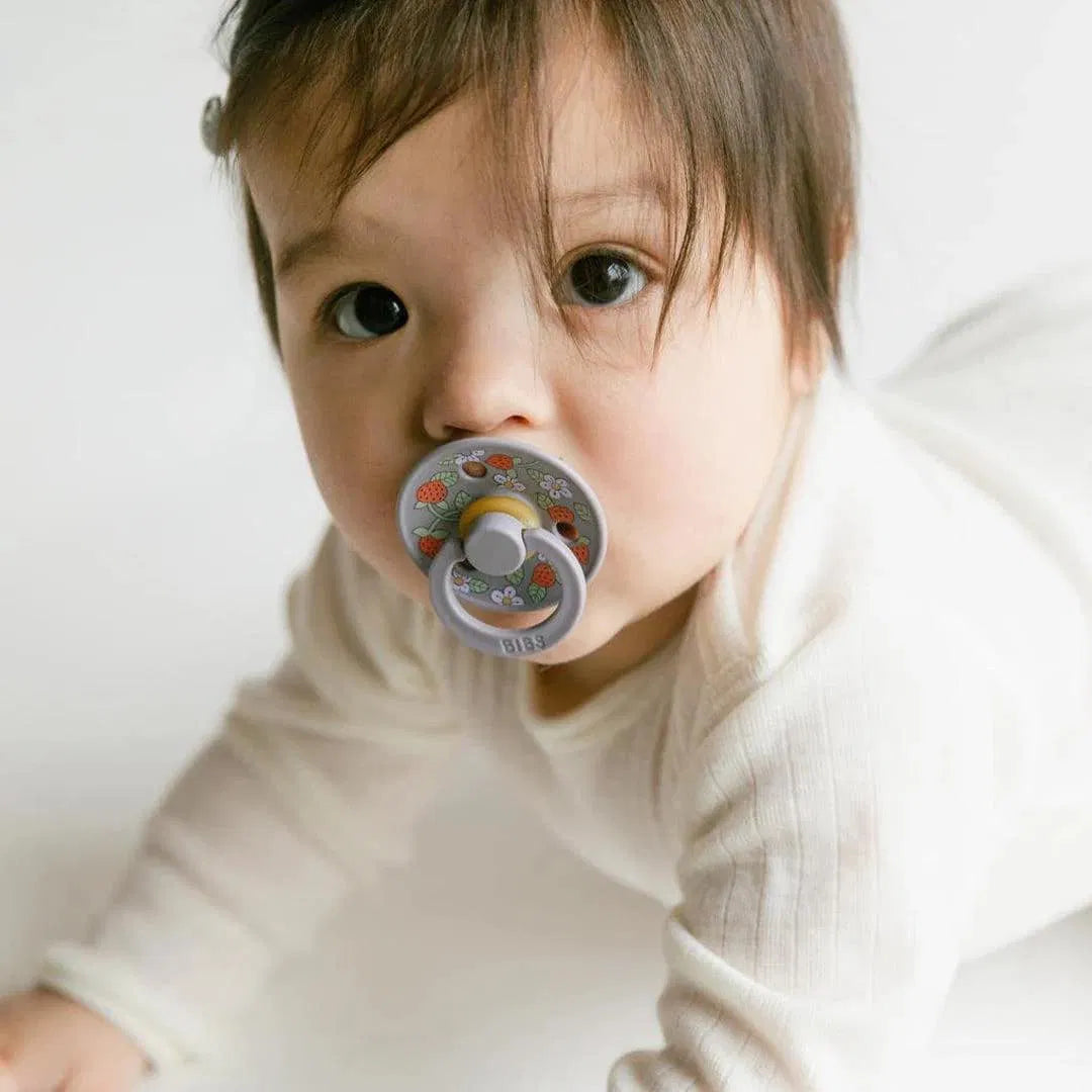 Sucettes BIBS Colour Round Eloise STRAWBERRY AND CREAM (0-6mois) -BIBS