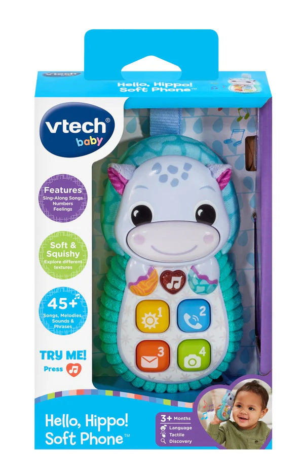 Téléphone Sensoriel Hippopotame – Jouet Éveil Bébé Lumineux -VTECH-SKU