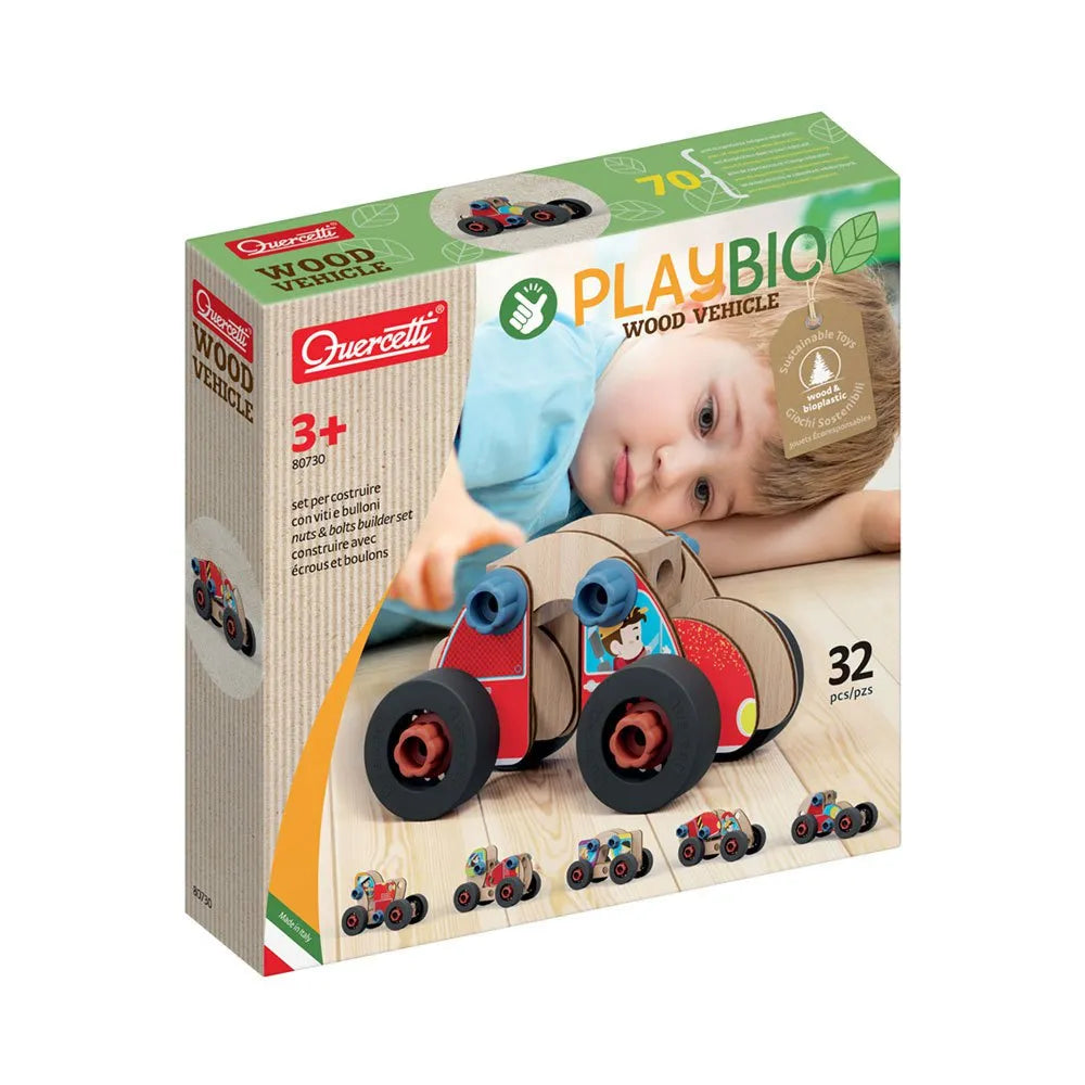 Véhicule en Bois a monter Playbio 32 pièces